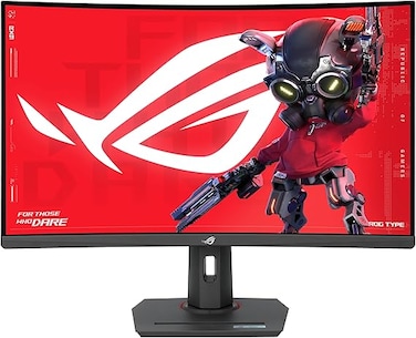 شاشة ألعاب ASUS ROG Strix XG32WCMS بمنفذ USB Type-C - 32 بوصة (31.5 بوصة قابلة للعرض) بدقة 2560x1440، منحنية، 280 هرتز (أعلى من 144 هرتز)، زمن استجابة 1 مللي ثانية (GTG)، تقنية VA سريعة