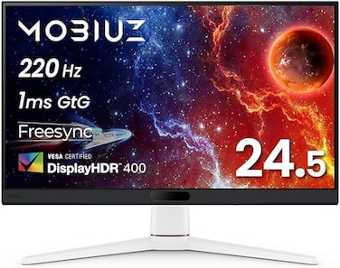 BenQ MOBIUZ EX251 24.5" FHD 220Hz 1ms GTG, AMD FreeSync DP 1.2 HDMI 2.0 USB Gaming Monitor 99% sRGB AMD FreeSync AI Game Color Mode 2.5W Built-in Speakers, KSA Version - 3 Yr Warranty