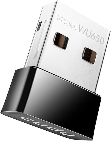 Cudy AC650 650Mbps WiFi Dongle, 433Mbps + 200Mbps USB Wireless WiFi Adapter For PC With SoftAP Mode - Nano Size, Compatible With Windows XP/7/8/8.1/10, Mac OS 10.6~10.11 (WU650)