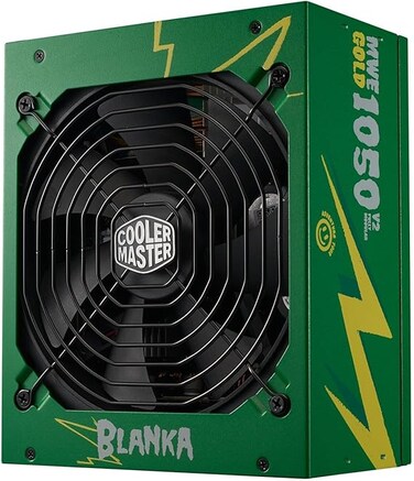وحدة تزويد الطاقة Cooler Master MWE Gold 1050 ATX 3.0 Street Fighter 6 Edition، أخضر/أسود