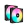 طقم مراوح Corsair iCUE AF140 RGB Elite المزدوجة مقاس 140 مم بتقنية PWM - ثمانية مصابيح LED RGB لكل مروحة - تقنية AirGuide - محمل ديناميكي سائل - وضع دوران المروحة صفر دورة في الدقيقة - وحدة تحكم iCUE