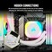 مبرد وحدة المعالجة المركزية السائل Corsair iCUE LINK H150i RGB AIO 360mm - أبيض (CW-9061006-WW)