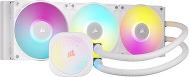 مبرد المعالج السائل Corsair iCUE LINK TITAN 360 RX RGB - نظام تبريد متكامل 360 مم - يتضمن 3 مراوح RX120 RGB - متوافق مع معالجات Intel LGA 1851/1700 و AMD AM5/AM4 - يتضمن وحدة تحكم iCUE LINK - أبيض
