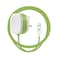 Juice 20 Watt PD Charger With 1.5m integRated Lightning Cable, Apple Lightning Mains Charger, Fast Charge, Apple MFI Certified, Compact Design With Sure Grip Technology- White Green