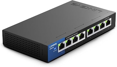 مفتاح إيثرنت جيجابت مكتبي للأعمال Linksys LGS108 ذو 8 منافذ