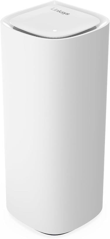 نظام Linksys Velop Pro 7 WiFi Mesh، راوتر واحد ثلاثي النطاق بتقنية Cognitive Mesh بسرعة تتجاوز 10 جيجابت في الثانية، تغطية منزلية كاملة تصل إلى 3000 قدم مربع، يدعم توصيل أكثر من 200 جهاز