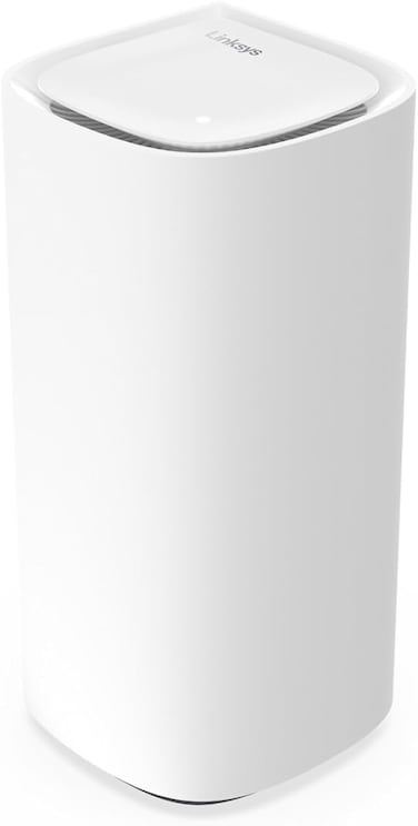 نظام Linksys Velop Pro WiFi 6E Mesh MX6201-KE - جهاز شبكة معرفية بنطاق وصول 6 جيجاهرتز وسرعة 5.4 جيجابت/ثانية - تغطية منزلية تصل إلى 275 مترًا مربعًا و200 جهاز - عبوة واحدة