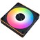 مراوح ليان لي UNI CL120 ARGB 120mm PWM - عبوة ثلاثية - إشارة لاسلكية 2.4 جيجاهرتز RGB وتحكم في مراوح علبة الكمبيوتر - توصيل متسلسل - منطقتان إضاءة - FDB - وحدة تحكم مرفقة ومطلوبة - أسود (12CL1W3B)