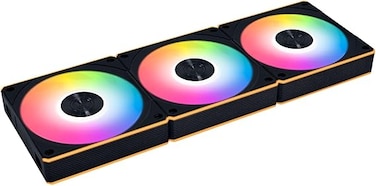 مراوح ليان لي UNI CL120 ARGB 120mm PWM - عبوة ثلاثية - إشارة لاسلكية 2.4 جيجاهرتز RGB وتحكم في مراوح علبة الكمبيوتر - توصيل متسلسل - منطقتان إضاءة - FDB - وحدة تحكم مرفقة ومطلوبة - أسود (12CL1W3B)