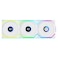 Lian Li UNI Fan SL-LCD Wireless 120-Triple Pack - Performance ARGB Fan, 1.6" LCD Display,Without Wireless Connector, Daisy-Chain Design, Customizable Lighting Effects, 400&times;400 Res.-White(12SLLCD1W3W)