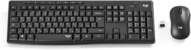 مجموعة لوحة مفاتيح وماوس لاسلكيين صامتين من لوجيتك MK295 بتقنية SilentTouch، لوحة أرقام كاملة، تتبع بصري متطور، اتصال لاسلكي بدون تأخير، ضوضاء أقل بنسبة 90%، لوحة مفاتيح بتقنية الواقع المعزز