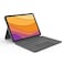 Logitech Combo Touch iPad Air (4th, 5th gen - 2020, 2022) Keyboard Case - Detachable Backlit Keyboard With Kickstand, Trackpad, Smart Connector, QWERTY UK, Graphite