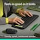 مجموعة Logitech POP ICON COMBO، لوحة مفاتيح وماوس بلوتوث، كتابة مريحة، مفاتيح وأزرار قابلة للبرمجة، نقرات هادئة، سهولة التبديل بين ما يصل إلى 3 أجهزة - لون جرافيت
