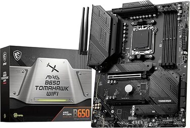 لوحة أم MSI MAG B650 TOMAHAWK WiFi، ATX - تدعم معالجات AMD Ryzen من سلسلة 9000، AM5-14، وحدة تنظيم جهد ثنائية المسار 80 أمبير، ذاكرة DDR5 بتردد معزز 6400+ ميجاهرتز/قابلة لكسر السرعة، منفذي PCIe 4.0 x1