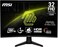 شاشة ألعاب MSI MAG 32C6 بدقة 1920x1080 (FHD) مقاس 31.5 بوصة، نسبة عرض إلى ارتفاع 16:9، منحنية 1500R، لون أسود