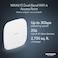 نقطة وصول لاسلكية مُدارة سحابيًا من NETGEAR (WAX615) - واي فاي 6 ثنائي النطاق بسرعة AX3000، تدعم حتى 256 جهازًا، 802.11ax، إدارة عن بُعد Insight، تعمل بتقنية PoE+ أو محول طاقة تيار متردد (غير مرفق)