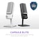 ميكروفون NZXT Capsule Elite المكثف USB للألعاب والبث المباشر والبودكاست والتسجيل - صوت بجودة الاستوديو - تصميم متعدد الأوضاع - برنامج DTS - إضاءة RGB - أبيض