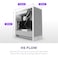 NZXT H5 Flow 2024 - هيكل كمبيوتر ألعاب ATX متوسط ​​الحجم - تدفق هواء عالٍ - مروحتان 120 مم مرفقتان - يدعم مشعات تبريد أمامية 360 مم وعلوية 240 مم - نظام إدارة الكابلات - زجاج مقوى - أبيض