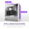 NZXT H5 Flow 2024 - هيكل كمبيوتر ألعاب ATX متوسط ​​الحجم - تدفق هواء عالٍ - مروحتان 120 مم مرفقتان - يدعم مشعات تبريد أمامية 360 مم وعلوية 240 مم - نظام إدارة الكابلات - زجاج مقوى - أبيض