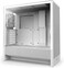 NZXT H5 Flow 2024 - هيكل كمبيوتر ألعاب ATX متوسط ​​الحجم - تدفق هواء عالٍ - مروحتان 120 مم مرفقتان - يدعم مشعات تبريد أمامية 360 مم وعلوية 240 مم - نظام إدارة الكابلات - زجاج مقوى - أبيض