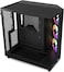 علبة NZXT H6 Flow RGB، طراز CC-H61FB-R1، علبة كمبيوتر مدمجة ثنائية الحجرات متوسطة الحجم، مزودة بنظام تهوية، تتضمن 3 مراوح RGB مقاس 120 مم، وألواح زجاجية بانورامية، وألواح تهوية عالية الأداء