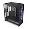 NZXT H9 Flow RGB (2025) - Large Dual Chamber ATX Mid-Tower Airflow PC Case - Includes 1 x 420mm RGB Fan Unit &amp; 1 x 120mm Fan - 420mm Radiator Support - Tempered Glass - Black