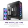 NZXT H9 Flow RGB (2025) - Large Dual Chamber ATX Mid-Tower Airflow PC Case - Includes 1 x 420mm RGB Fan Unit &amp; 1 x 120mm Fan - 420mm Radiator Support - Tempered Glass - Black