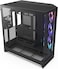 NZXT H9 Flow RGB (2025) - Large Dual Chamber ATX Mid-Tower Airflow PC Case - Includes 1 x 420mm RGB Fan Unit &amp; 1 x 120mm Fan - 420mm Radiator Support - Tempered Glass - Black