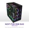 مجموعة NZXT F120 RGB Duo الثلاثية - 3 مراوح RGB ثنائية الجوانب مقاس 120 مم مع وحدة تحكم RGB - 20 مصباح LED قابل للتحكم بشكل فردي - تدفق هواء متوازن وضغط ثابت - محمل ديناميكي سائل - PWM - أسود