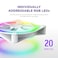 مروحة NZXT F120 RGB ثنائية ثلاثية بيضاء