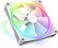 مروحة NZXT F140 RGB Duo - مروحة RGB ثنائية الجوانب 140 مم - 20 مصباح LED قابلة للتحكم بشكل فردي - تدفق هواء متوازن وضغط ثابت - محمل ديناميكي سائل - تحكم PWM - زوايا مطاطية مضادة للاهتزاز - أبيض