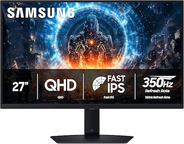 Samsung 27-Inch QHD Gaming Monitor, 2560x1440 Resolution, IPS Display, LS27FG600EMXUE, 350Hz Refresh Rate, 1ms Response Time, HDR400