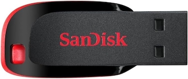 محرك أقراص فلاش USB من سانديسك كروزر بليد، سعة 64 جيجابايت، أسود، SDCZ50-064G-B35