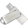محرك أقراص SanDisk Ultra Dual Drive Luxe USB Type-C بسعة 256 جيجابايت، وسرعة نقل بيانات 400 ميجابايت/ثانية، وتقنية USB 3.2 Gen 1