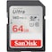 بطاقة ذاكرة SanDisk Ultra UHS I سعة 64 جيجابايت، سرعة نقل بيانات 140 ميجابايت/ثانية، متوافقة مع كاميرات DSLR والكاميرات عديمة المرآة، ضمان لمدة 10 سنوات