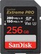 بطاقة ذاكرة SanDisk Extreme Pro SDXC UHS-II بسعة 256 جيجابايت - تدعم C10، U3، V60، 6K، 4K UHD، بطاقة SD - SDSDXEP-256G-GN4IN