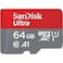 SanDisk 64GB Ultra UHS I MicroSD Card 140MB/s R, For Smartphones, SDSQUAB-064G-GN6MN