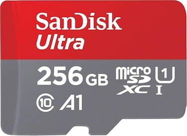 بطاقة ذاكرة SanDisk Ultra UHS I MicroSD بسعة 256 جيجابايت وسرعة 150 ميجابايت/ثانية، للهواتف الذكية، SDSQUAC-256G-GN6MN