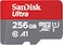 بطاقة ذاكرة SanDisk Ultra UHS I MicroSD بسعة 256 جيجابايت وسرعة 150 ميجابايت/ثانية، للهواتف الذكية، SDSQUAC-256G-GN6MN