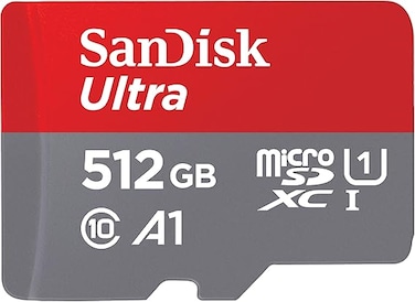 SanDisk 512GB Ultra UHS I MicroSD Card 150MB/s R, For Smartphones, SDSQUAC-512G-GN6MN