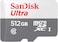 بطاقة ذاكرة SanDisk Ultra microSDXC UHS 1 بسعة 512 جيجابايت وسرعة 100 ميجابايت/ثانية، لون رمادي -SDSQUNR-512G-GN3MN، رمادي