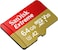 بطاقة ذاكرة SanDisk Extreme microSD UHS-I بسعة 64 جيجابايت لتصوير فيديو بدقة 4K على الهواتف الذكية وكاميرات الحركة، سرعة قراءة 170 ميجابايت/ثانية، سرعة كتابة 80 ميجابايت/ثانية، sdsqxah-064g-gn6mn
