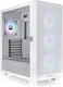 Thermaltake S250 TG ARGB Mid Tower Chassis, 4mm Tempered Glass x 1, Supports USB 3.0 x 2, HD Audio x 1, Standard ATX PSU - White