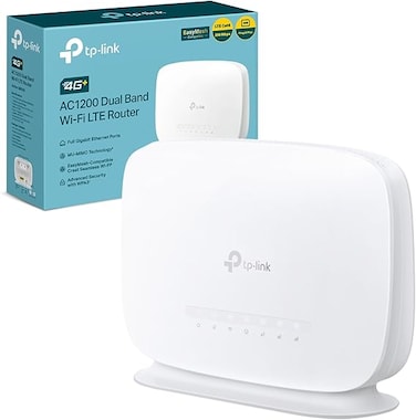 راوتر TP-Link Cat6 جيجابت 4G مع فتحة شريحة SIM مفتوح الشبكة، راوتر TP-Link 4G بسرعة 1200 ميجابت في الثانية مع فتحة شريحة SIM مفتوح الشبكة، راوتر 4G متنقل مع شريحة Nano SIM ثنائي النطاق 5 جيجاهرتز