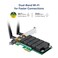 بطاقة واي فاي TP-Link AC1200 PCIe (Archer T4E) - محول لاسلكي ثنائي النطاق 2.4 جيجاهرتز/5 جيجاهرتز PCI Express، تصميم منخفض الارتفاع، تقنية توجيه الإشارة بعيدة المدى، تقنية تبريد متطورة