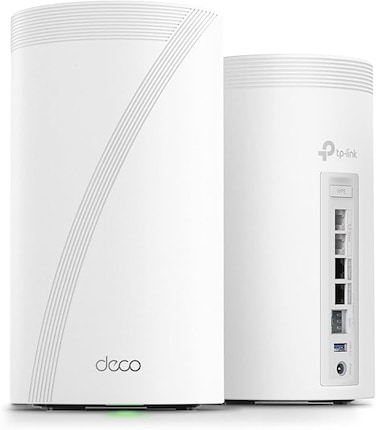 نظام شبكة منزلية كاملة ثلاثي النطاق TP-Link 7 BE19000 (Deco BE85)، 12 × 22 جيجابت في الثانية، 2 × 10 جيجا + 2.5 جيجا، 8 × هوائيات VPN عالية الكسب، تجوال الذكاء الاصطناعي، 4 × 4 MU MIMO، HomeShield