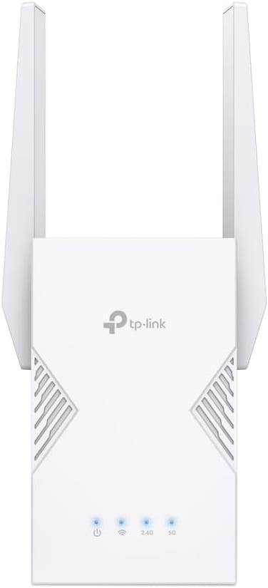 مُكرر إشارة واي فاي ثنائي النطاق TP-Link WiFi 7 RE225BE بسرعة 3600 ميجابت في الثانية، منفذ جيجابت واحد، قوي للاستخدام المنزلي، متوافق مع جميع أجهزة استقبال الإنترنت، هوائيان خارجيان، 160 ميجاهرتز، MLO