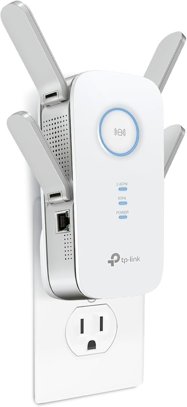 موسع نطاق واي فاي TP-Link AC2600 (RE650)، سرعة تصل إلى 1733 ميجابت في الثانية، موسع نطاق واي فاي ثنائي النطاق، منفذ جيجابت، معزز إنترنت، مكرر إشارة، نقطة وصول، 4x4 MU-MIMO