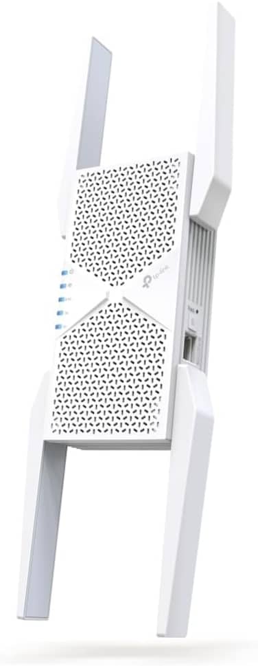 مُقوّي إشارة واي فاي ثلاثي النطاق TP-Link RE655BE BE9300، بسرعة تصل إلى 5764 ميجابت في الثانية (6 جيجاهرتز) + 2882 ميجابت في الثانية (5 جيجاهرتز) + 688 ميجابت في الثانية (2.4 جيجاهرتز)، يدعم تقنية Eas