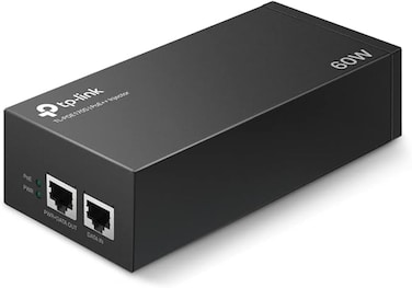 محول TP-Link TL-PoE170S جيجابت PoE، يدعم معايير 802.3at/af/bt، يوفر طاقة تصل إلى 60 واط (PoE++)، سهل التركيب، يمكن تثبيته على سطح المكتب أو الحائط، ويصل مداه إلى 328 قدمًا، حاصل على شهادة UL، لون أسود